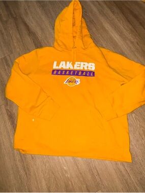 NBA Orange Pullover Hoodie with Logo